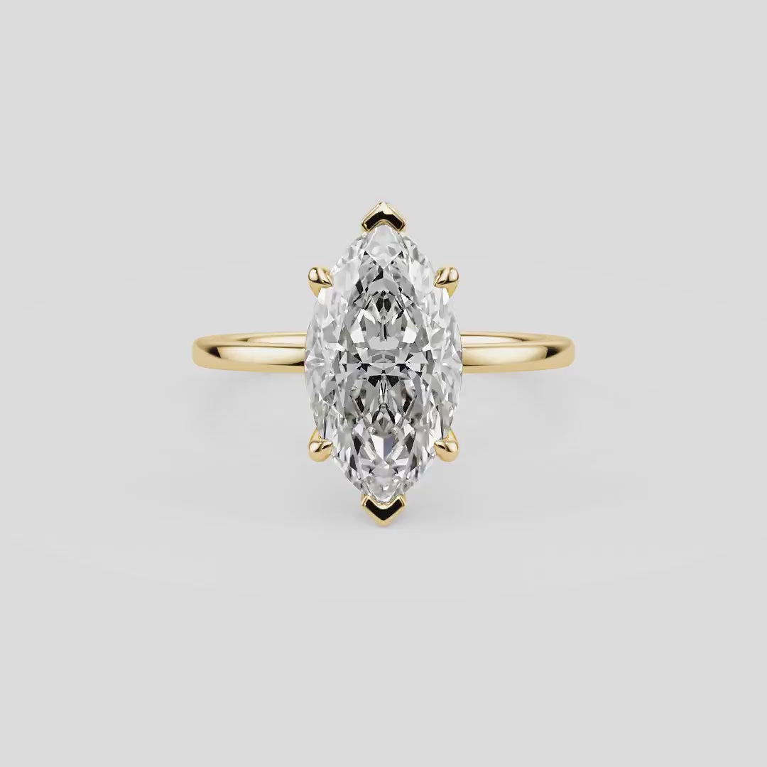 Marquise Dream Solitaire Engagement Ring - R1011