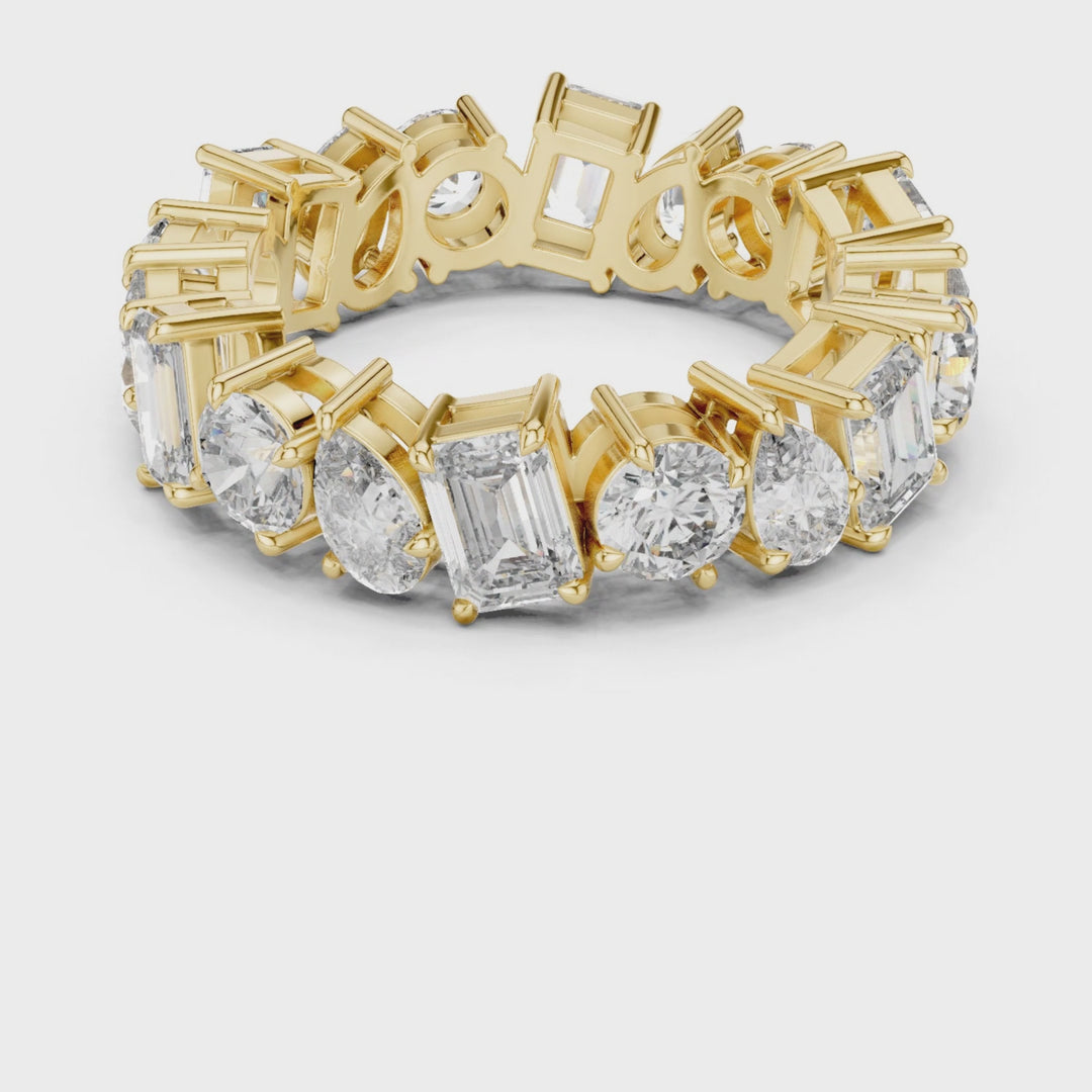 Mixed Shape 5.76 ctw Diamond Eternity Band - B1151