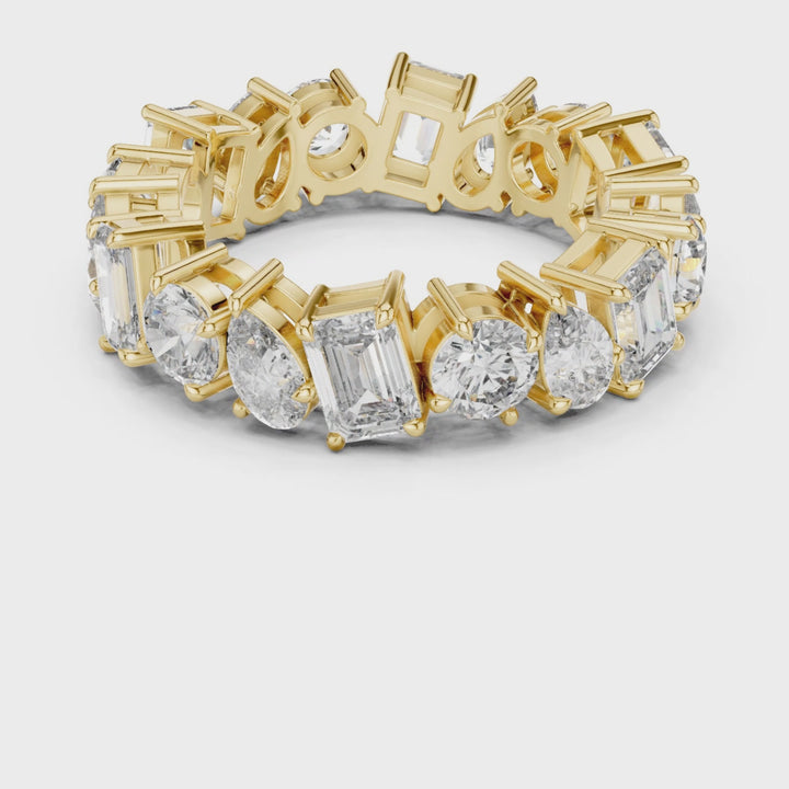 Mixed Shape 5.76 ctw Diamond Eternity Band - B1151