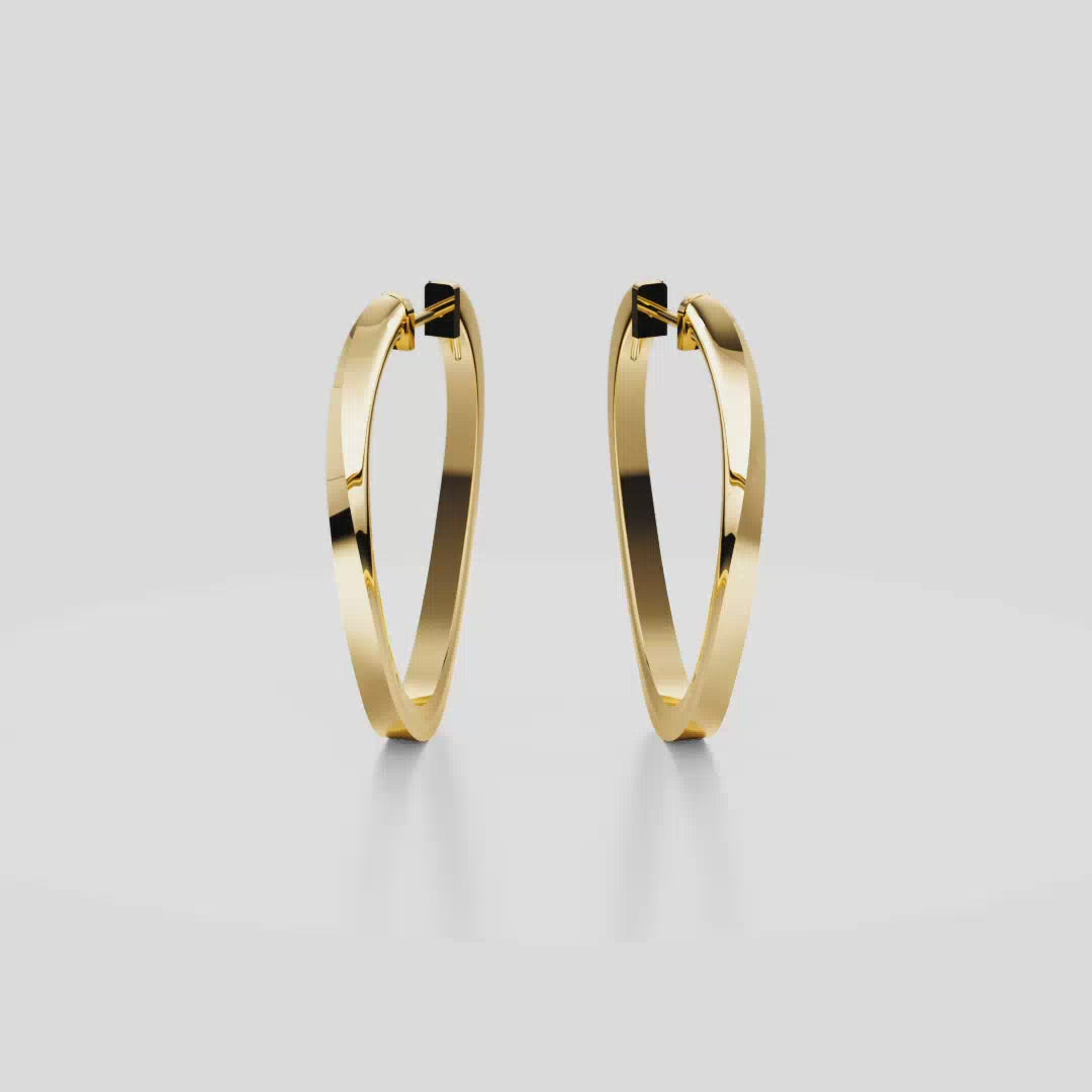 Gold Hoop Earrings - E1104