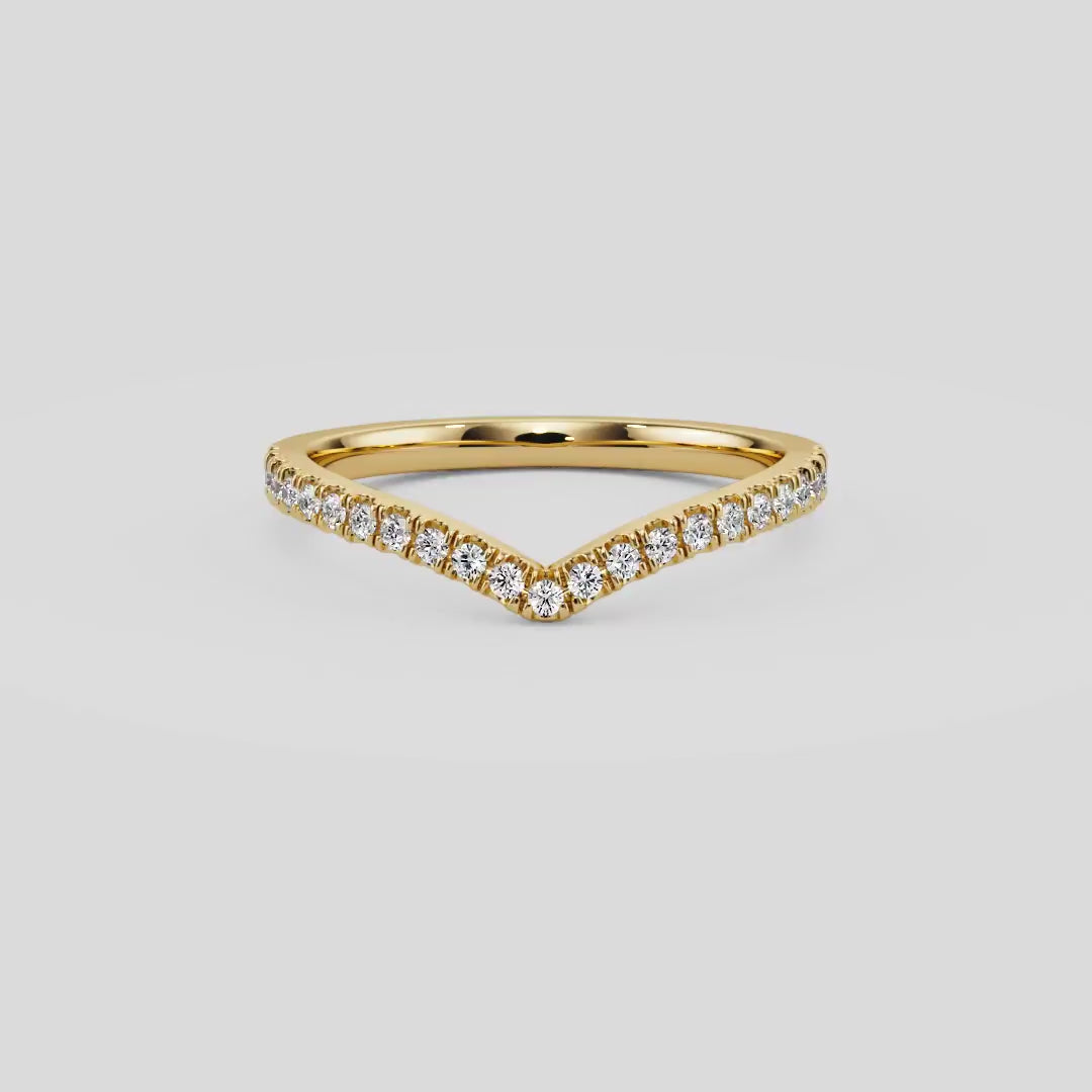 Magic Love Curved Wedding Band - B1006