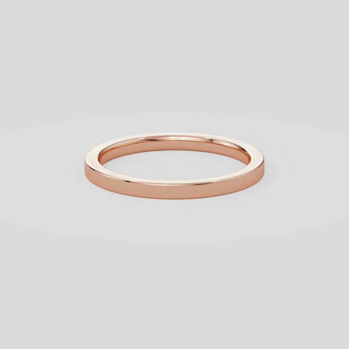 True Love Flat Wedding Band - B1009