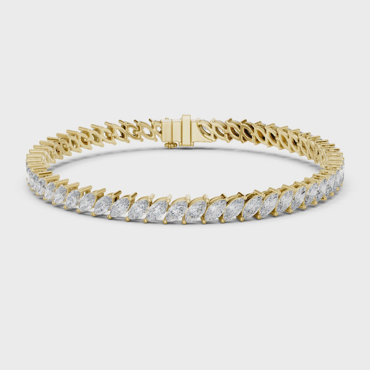 Marquise Lab Diamond 8.4 ctw Tennis Bracelet - BC116