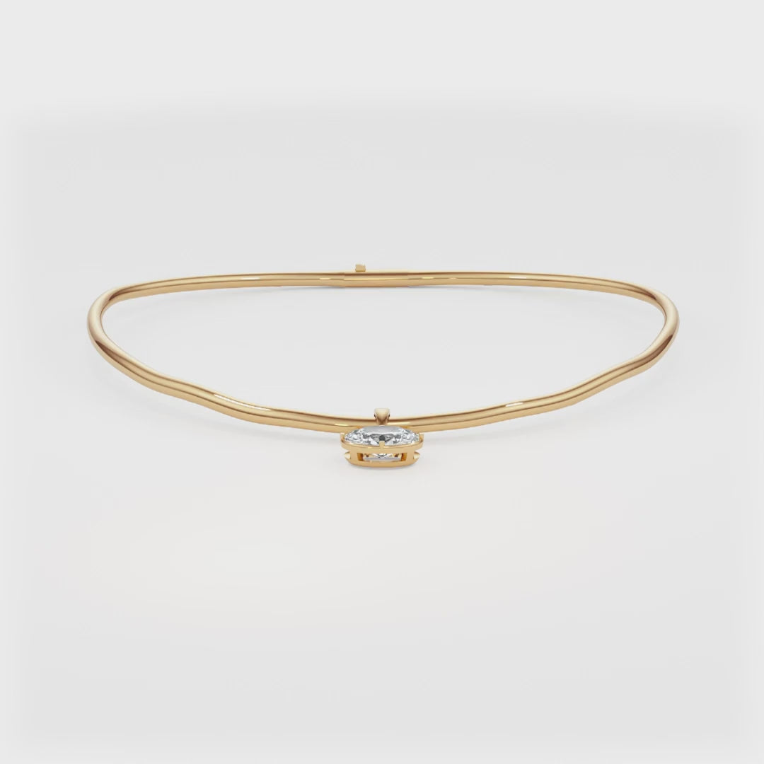 Oval Diamond Pendent - P1110