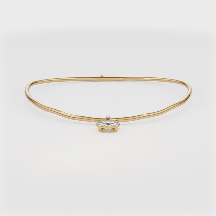 Oval Diamond Pendent - P1110