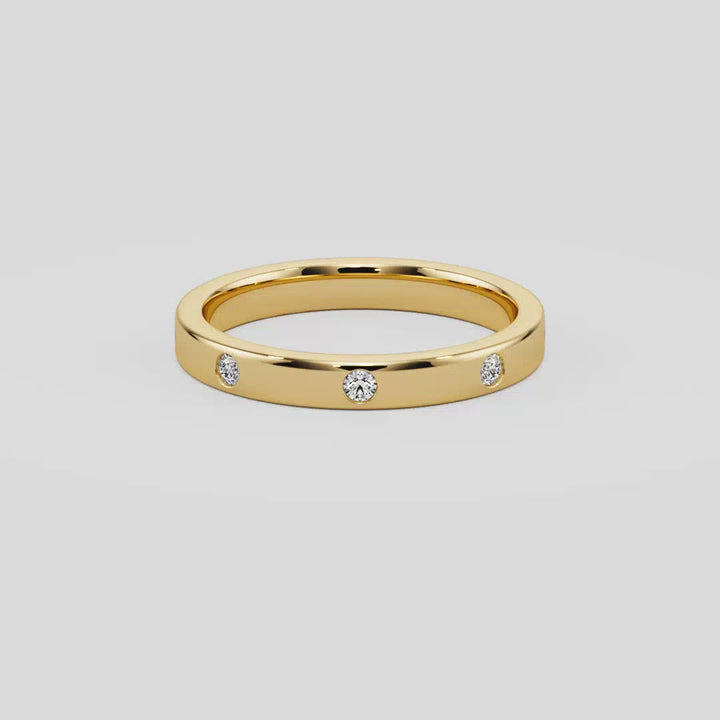 Crafted Love Inlay Wedding Band - B1003