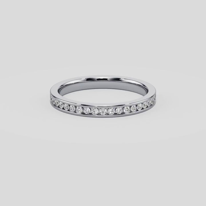 Love Story Channel Wedding Band - B1001