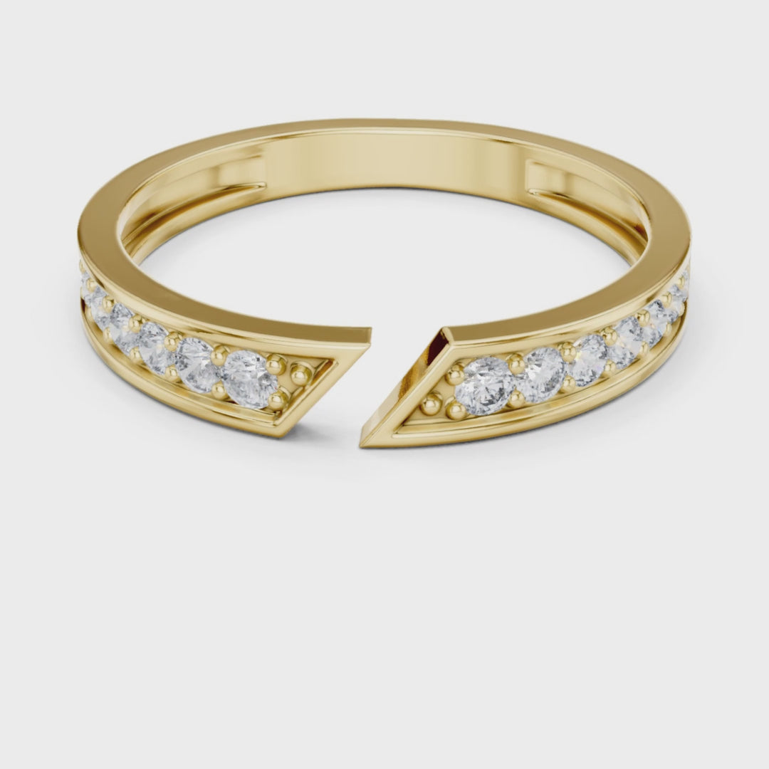 Round 0.24 ctw Diamond Open Band - B1162