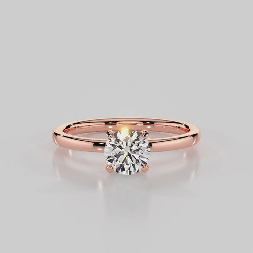 “Classic Dream” Solitaire Engagement Ring With Round Cut — R1003