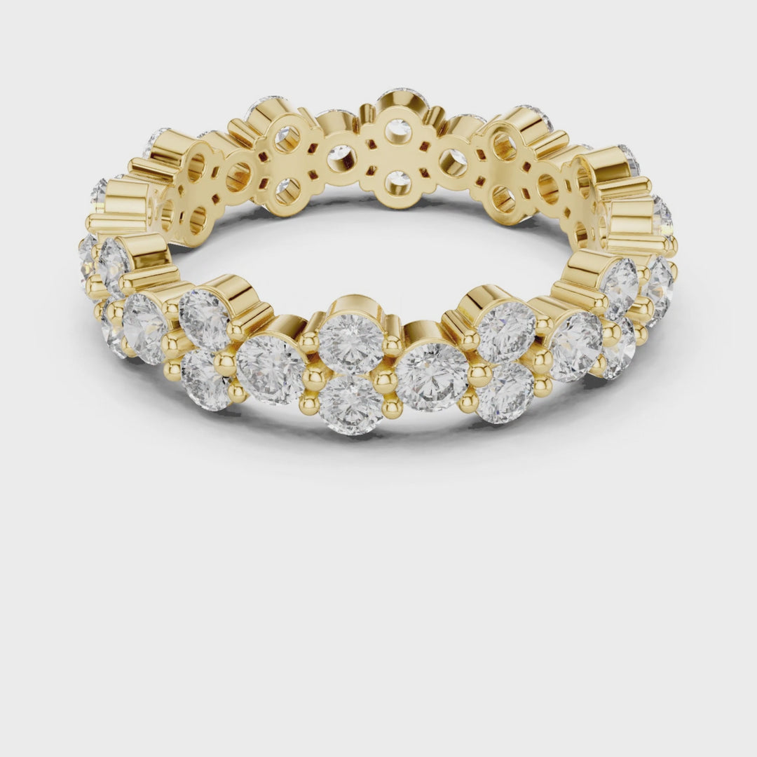 Round 1.97 ctw Diamond Cluster Eternity Band - B1157
