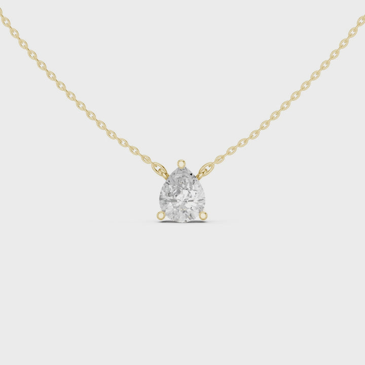 Pear Cut Diamond Solitaire Pendant - P1134PE