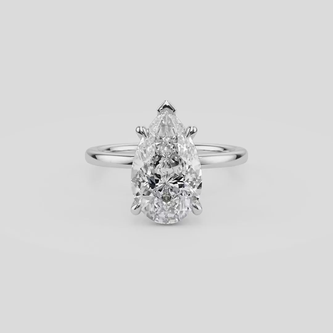Luminous Tear Solitaire Engagement - R1012
