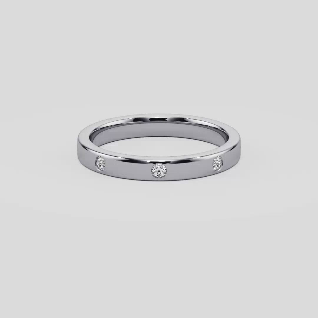 Crafted Love Inlay Wedding Band - B1003