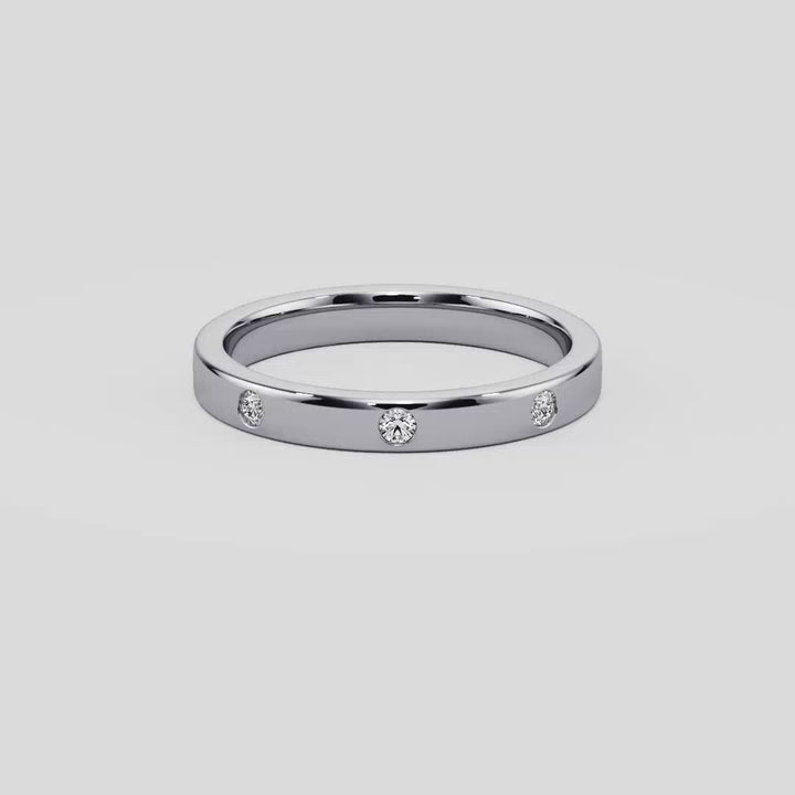 Crafted Love Inlay Wedding Band - B1003