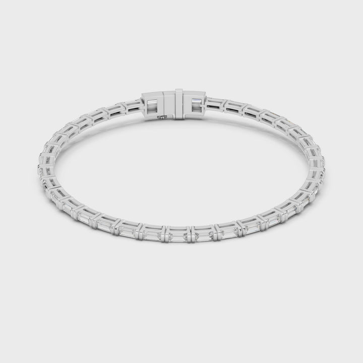 Baguette 3.7 ctw Lab Diamond Tennis Bracelet - BC126