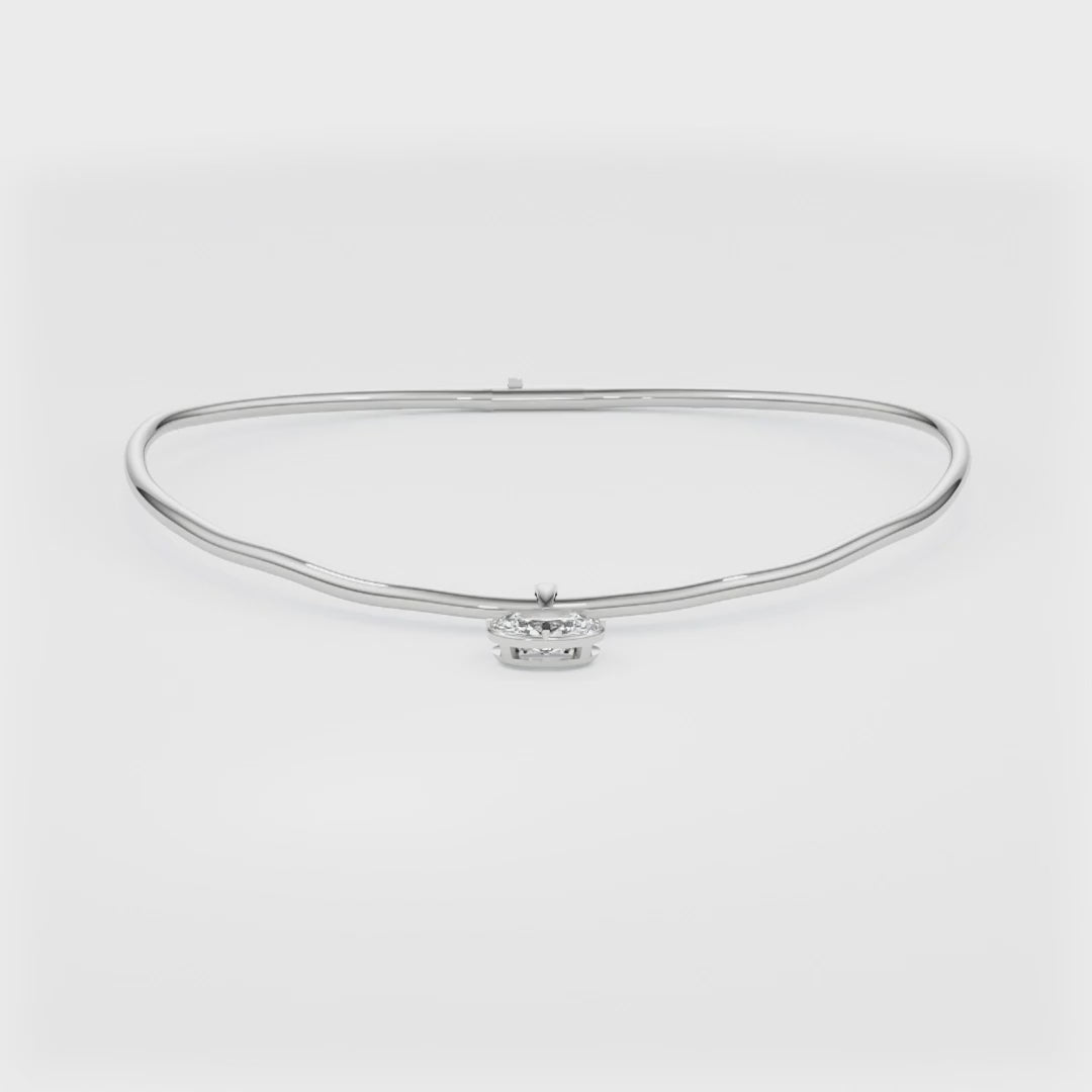 Oval Diamond Pendent - P1110