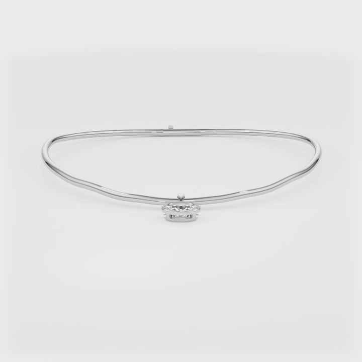 Oval Diamond Pendent - P1110