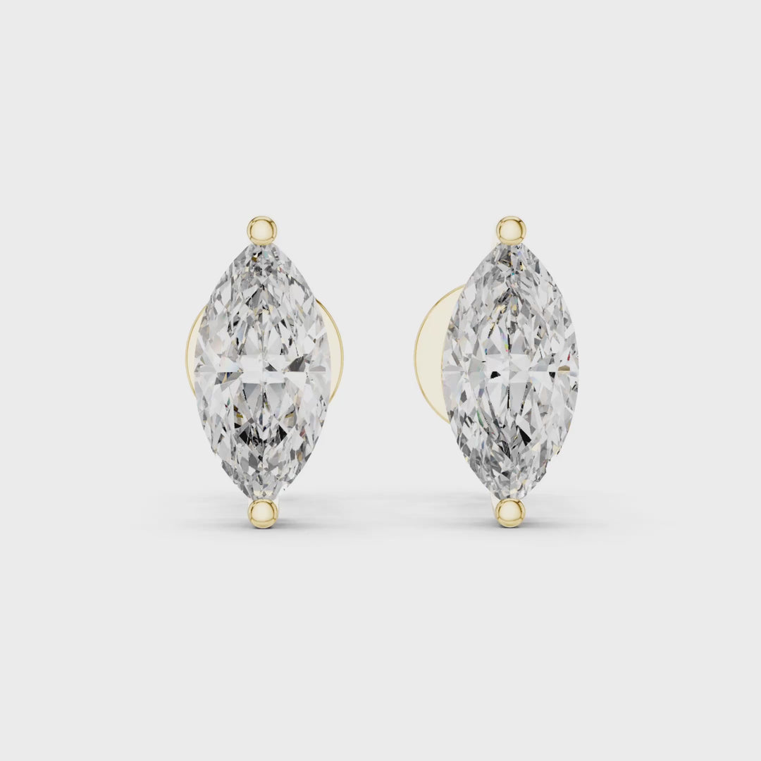 Marquise Diamond Stud Earrings - E1145