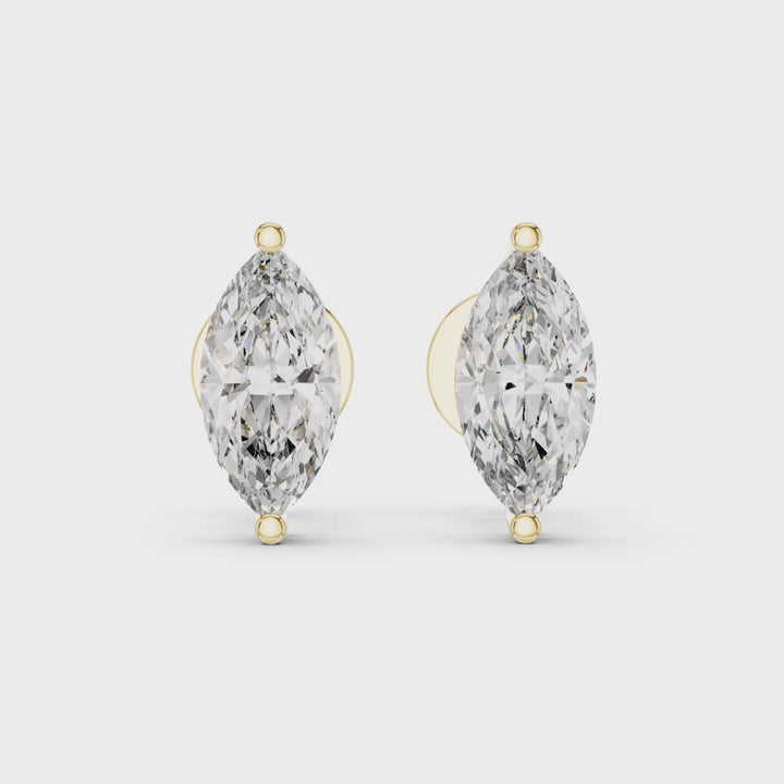 Marquise Diamond Stud Earrings - E1145