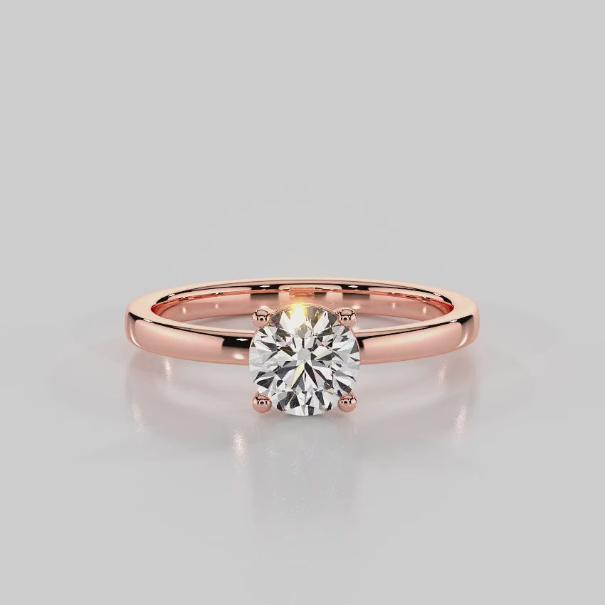 Classic Sparkle Solitaire Engagement Ring - R1007