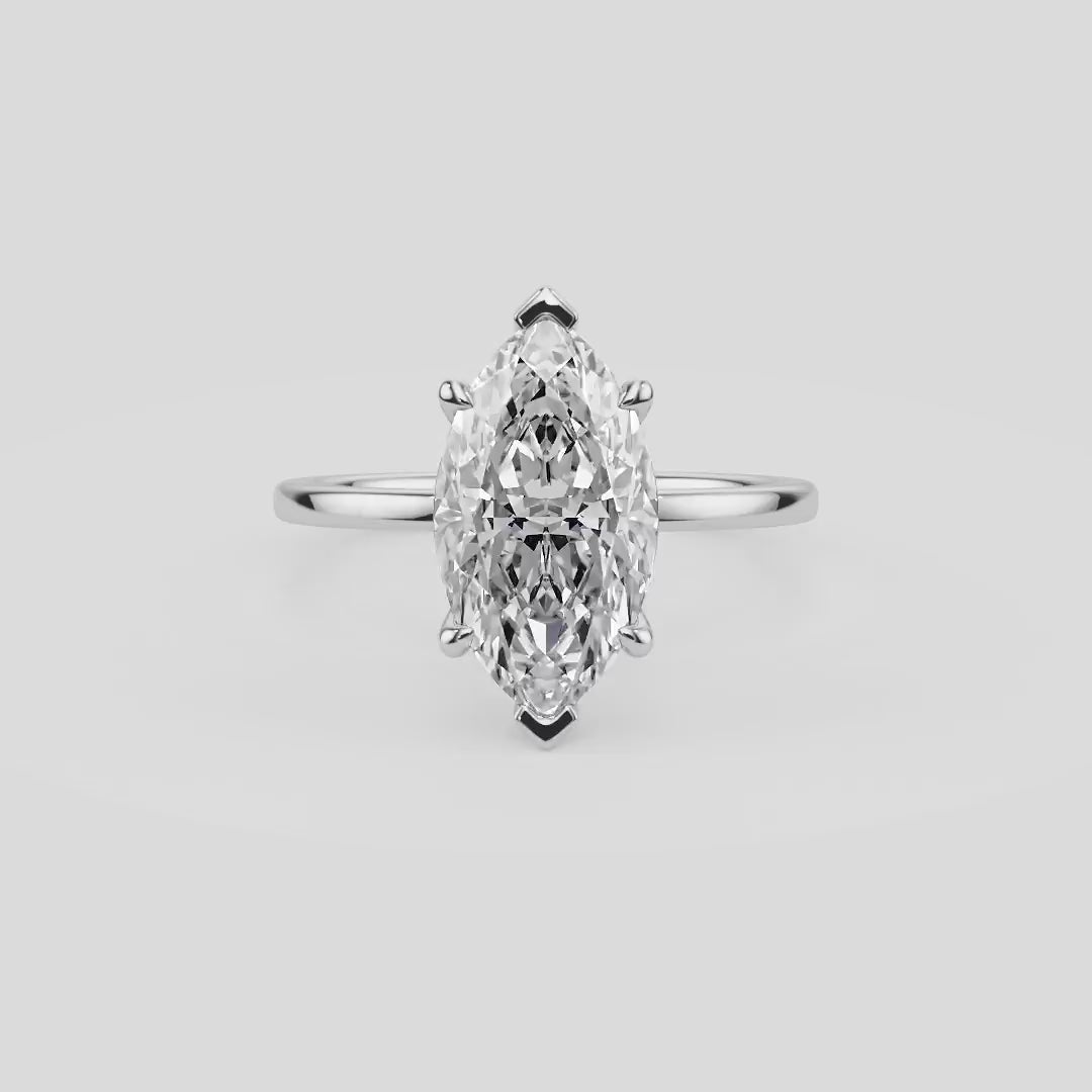 Marquise Dream Solitaire Engagement Ring - R1011