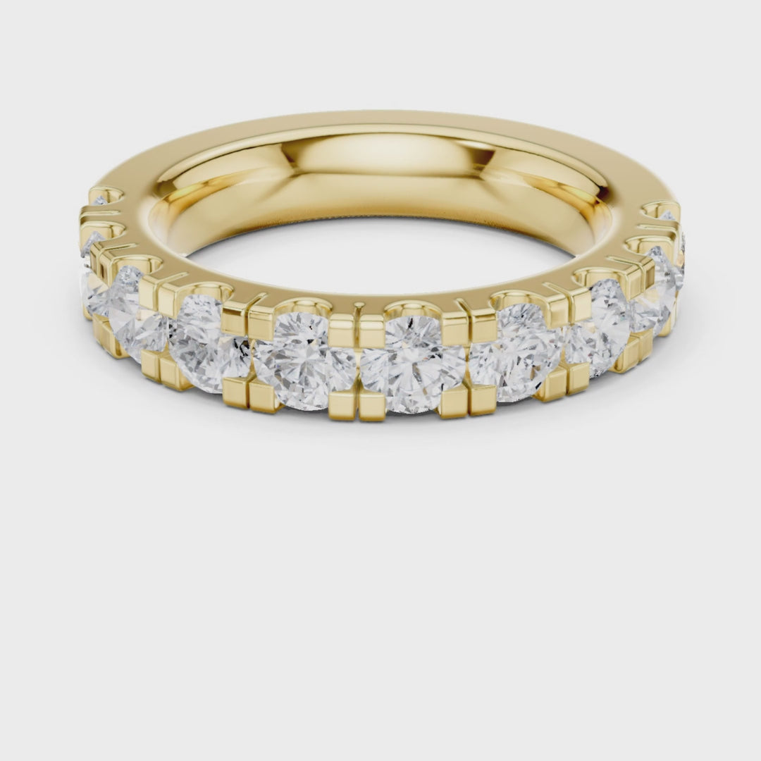 Round 1.9 ctw Half Eternity Diamond Men's Band - B1134