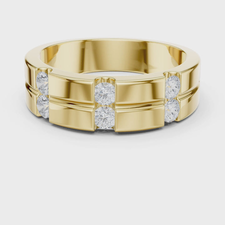 Round 0.39 ctw Diamond Modern Men's Band - B1131