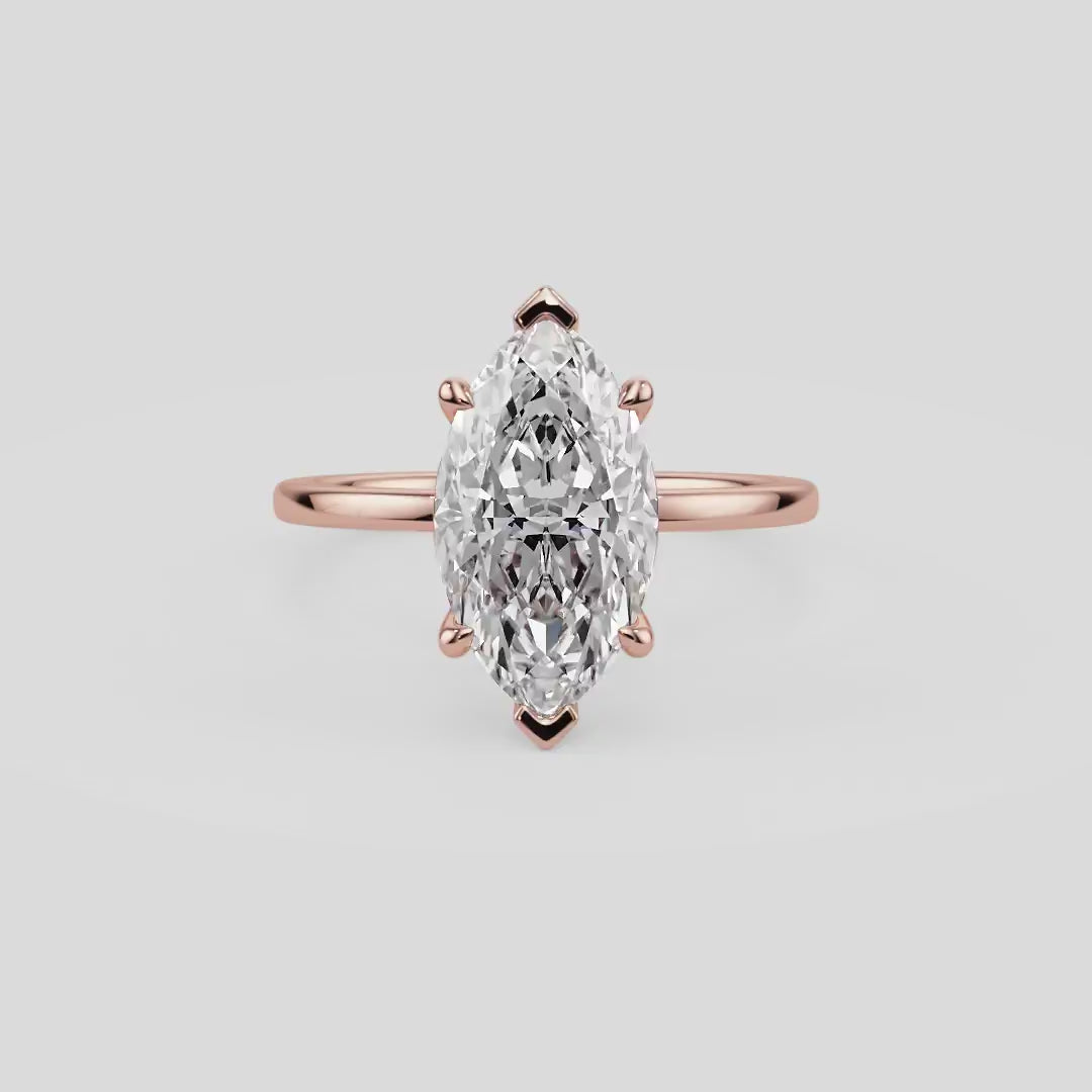 Marquise Dream Solitaire Engagement Ring - R1011
