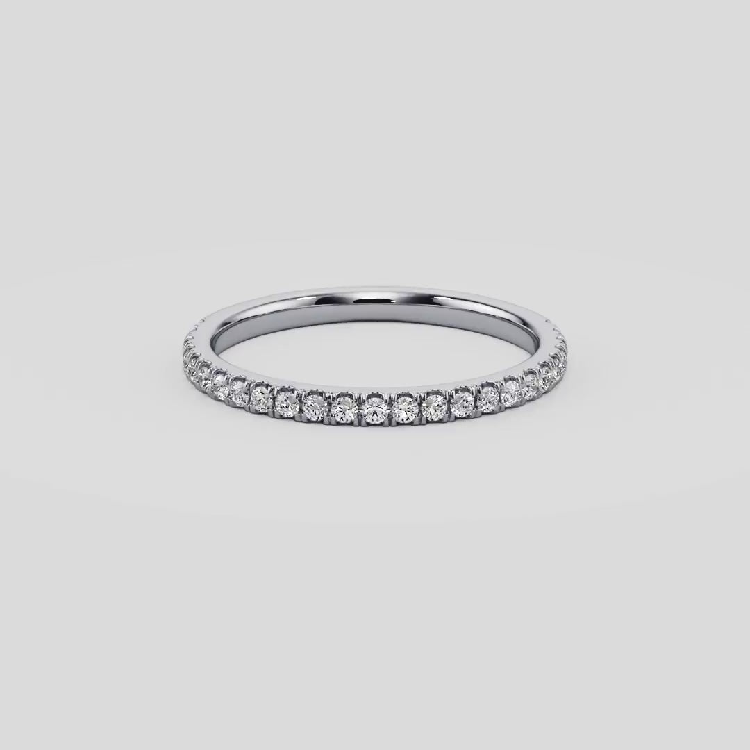 Endless Love U Pave Wedding Band - B1004