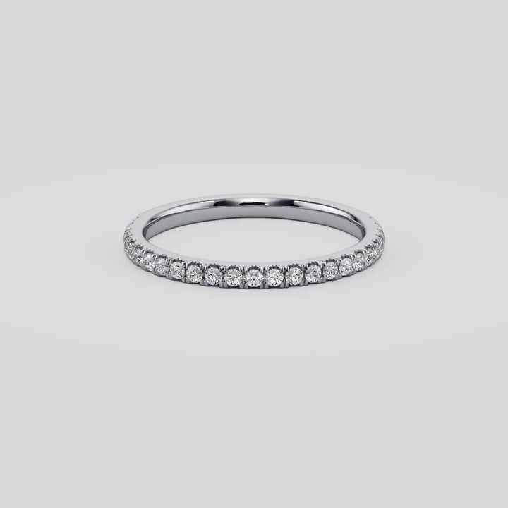 Endless Love U Pave Wedding Band - B1004