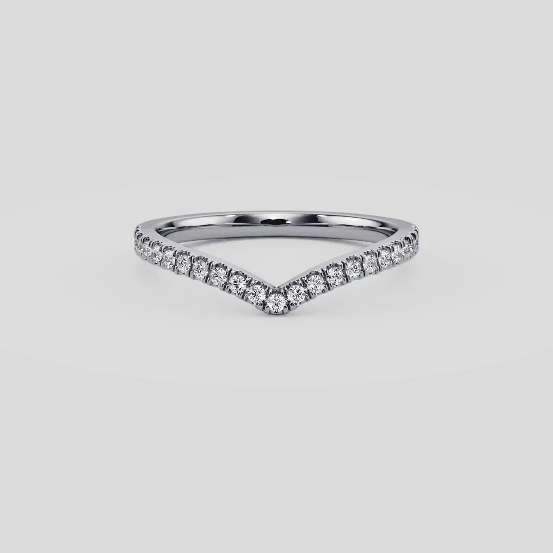 Magic Love Curved Wedding Band - B1006