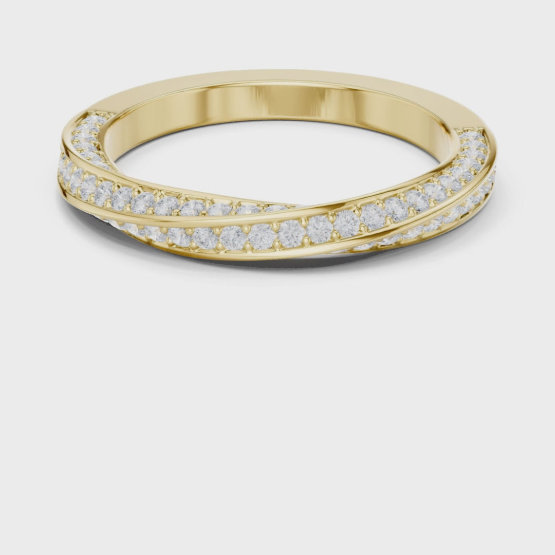 Round 0.70 Diamond Twist Band - B1160