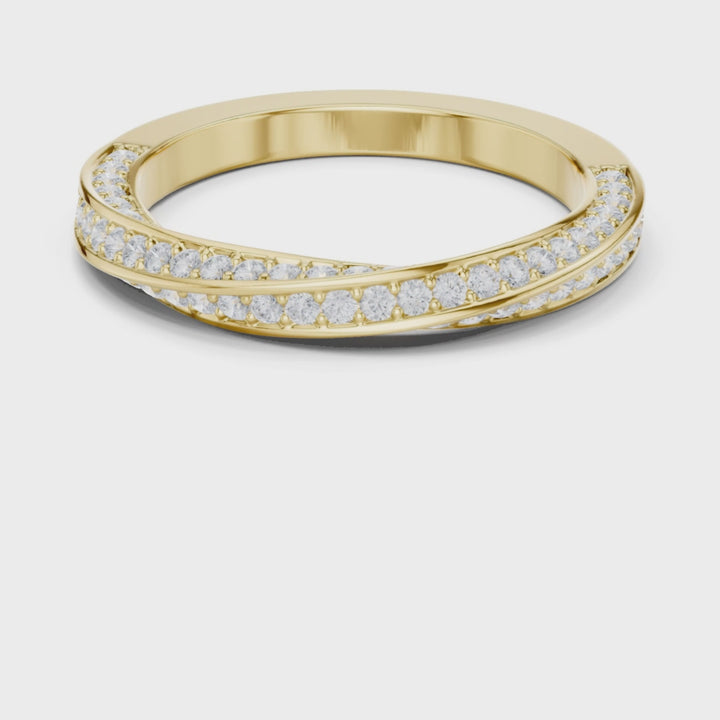 Round 0.70 Diamond Twist Band - B1160