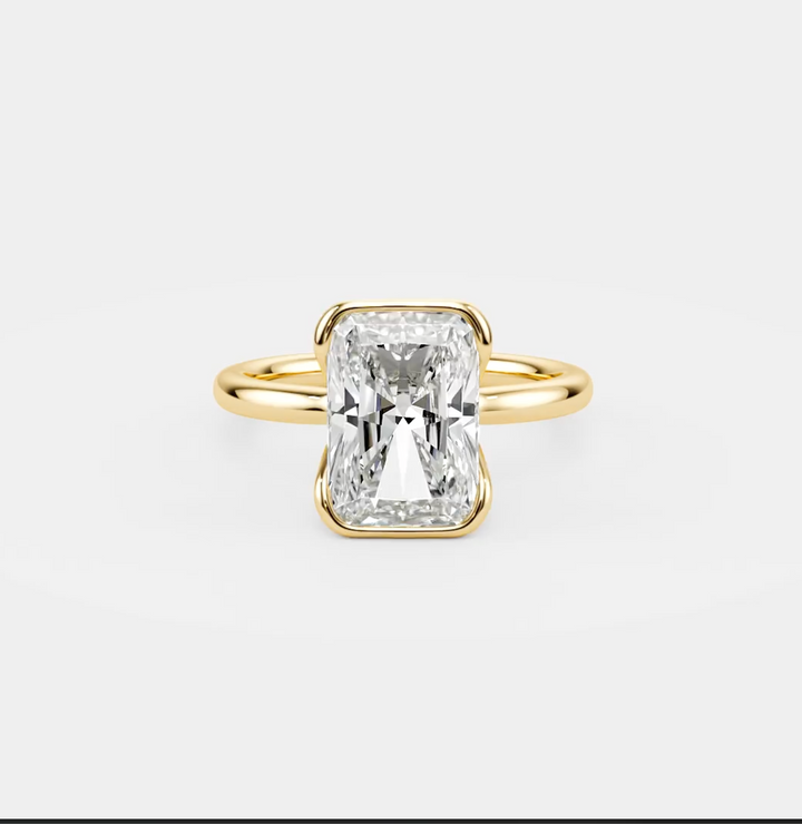 Eternal Radiance Half Bezel Engagement Ring - R1017
