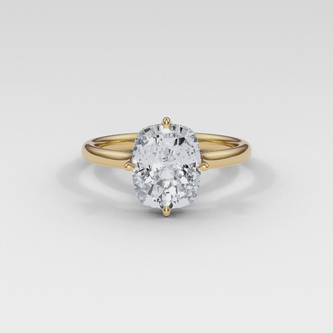 Elongated Cushion Brilliance Ring - R1030