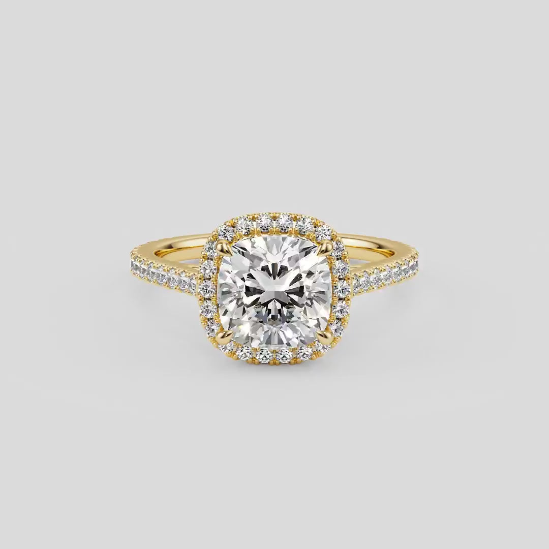 Royal Cushion Elegance Engagement Ring - R1204