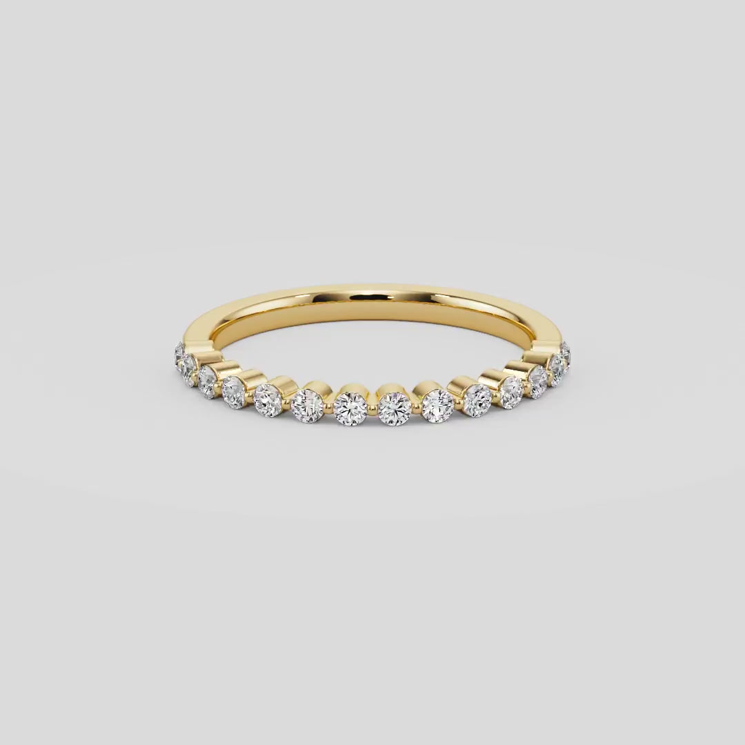 Forever Love Shared Prong Wedding Band - B1005