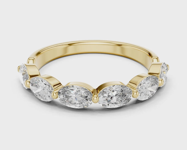 Oval 1.5 ctw Diamond Wedding Band - B1125