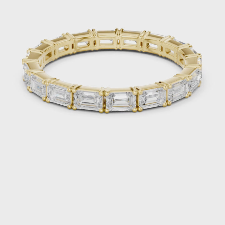 Classic Emerald Cut 1.58 ctw Diamond Eternity Band - B1179
