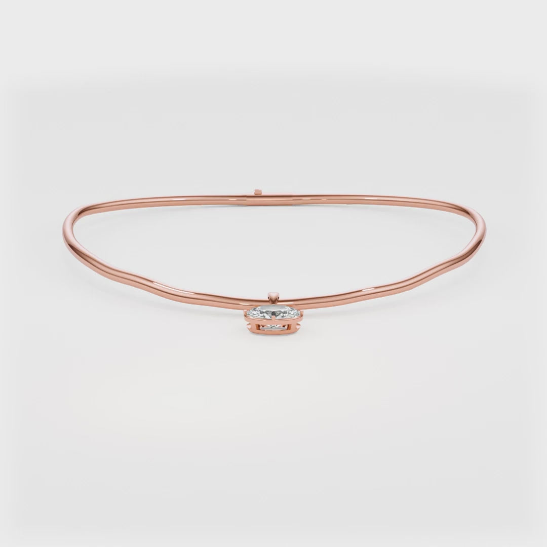 Oval Diamond Pendent - P1110