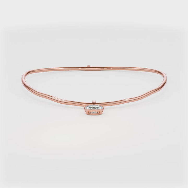 Oval Diamond Pendent - P1110