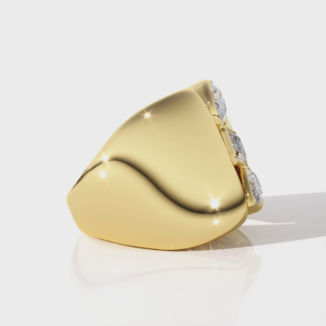 The Trinity Diamond Gold Ring - SC1001