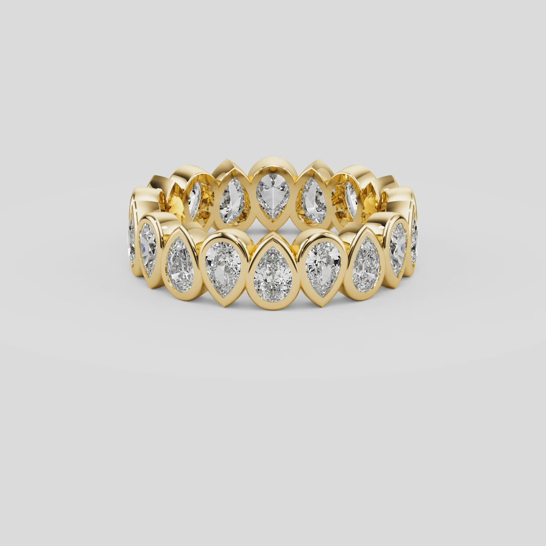 Eternity Pear Shape Wedding Diamond Band - B1017