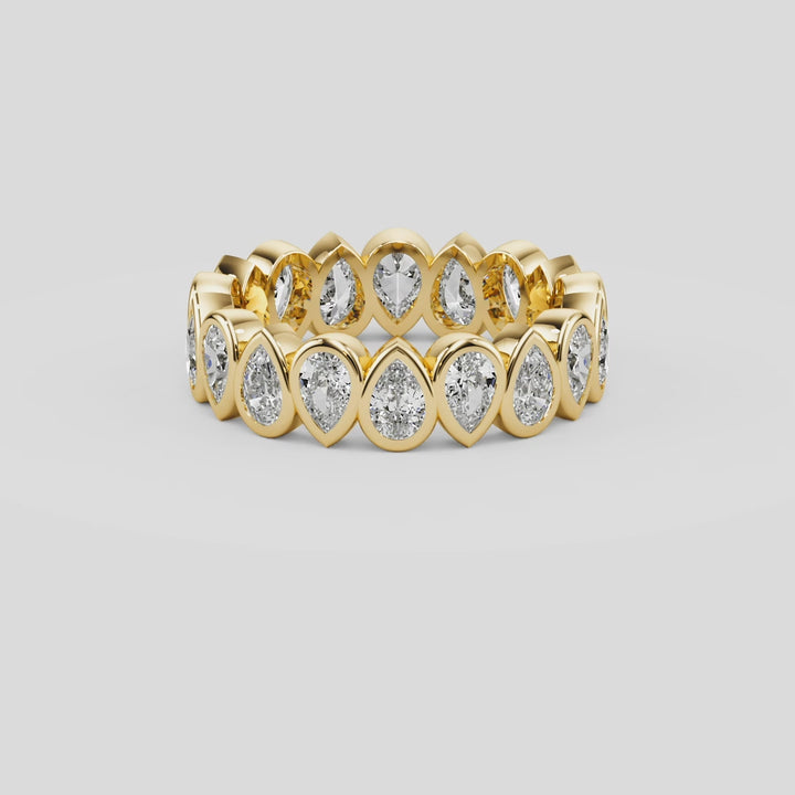 Eternity Pear Shape Wedding Diamond Band - B1017