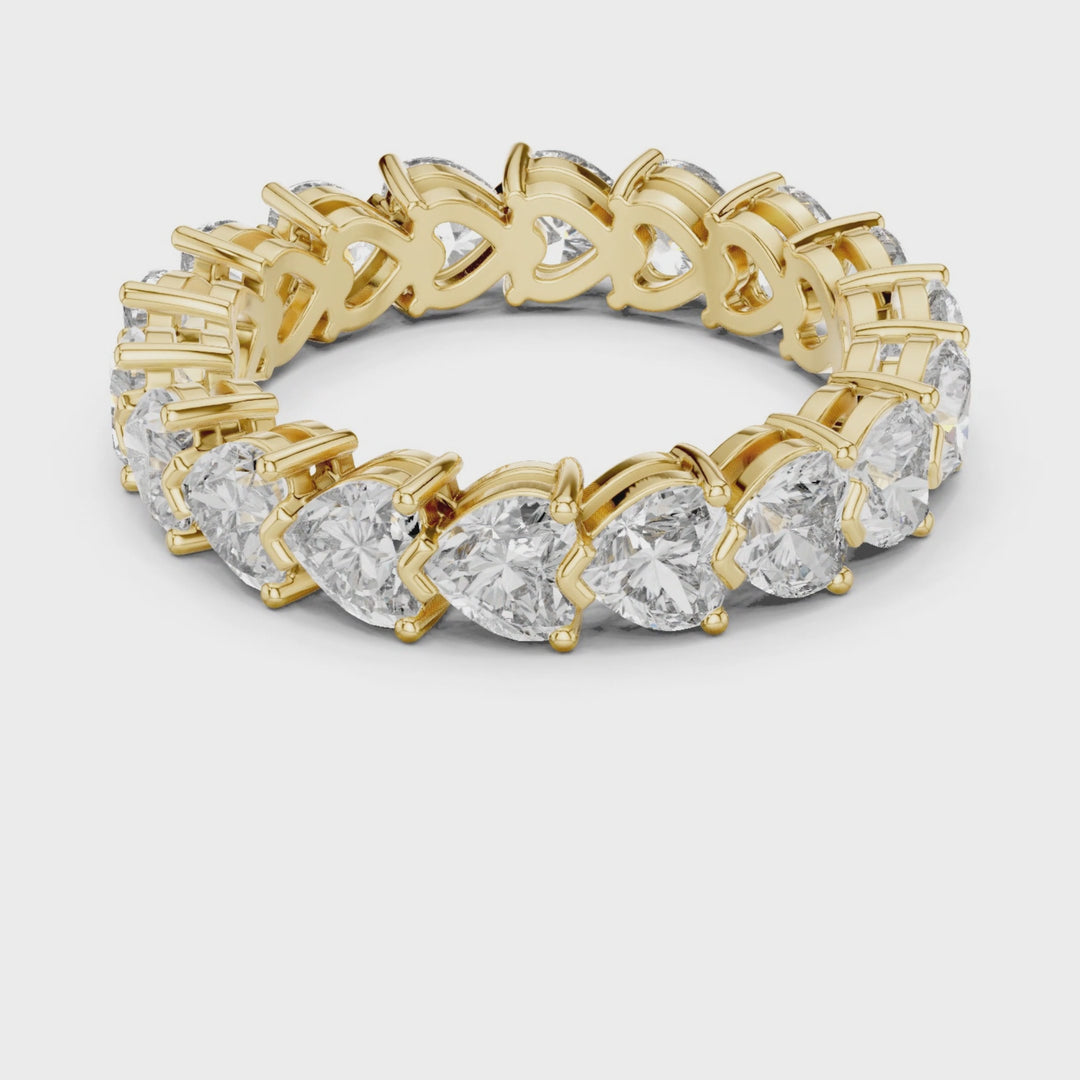 Heart Shape 4.85 ctw Diamond Eternity Band - B1176