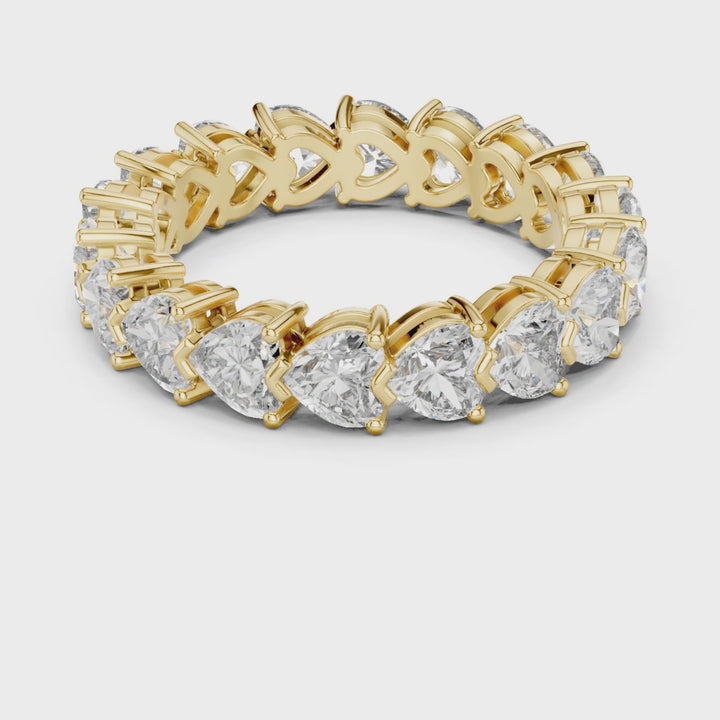 Heart Shape 4.85 ctw Diamond Eternity Band - B1176