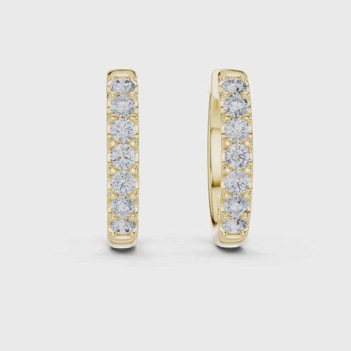 Classic Diamond Hoop Earrings - E1117