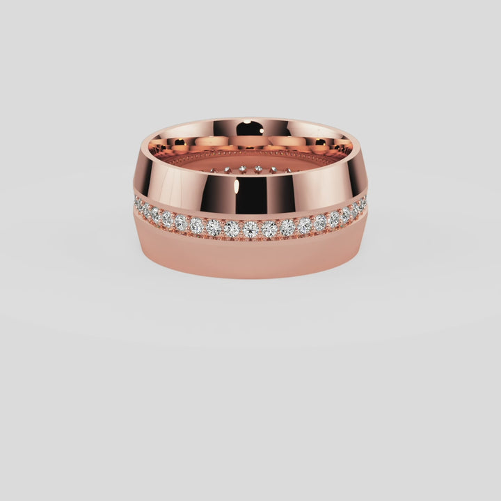 Golden Horizon Wedding Band - B1016