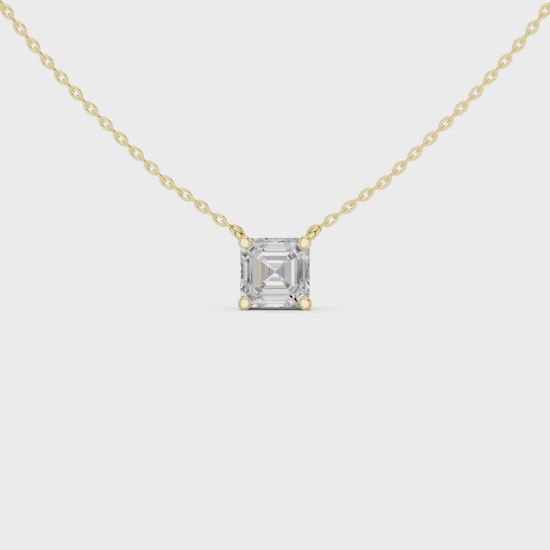 Asscher Cut Diamond Solitaire Pendant - B1134AS