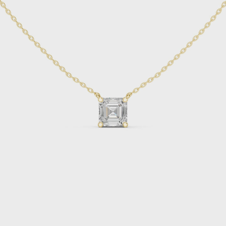 Asscher Cut Diamond Solitaire Pendant - B1134AS